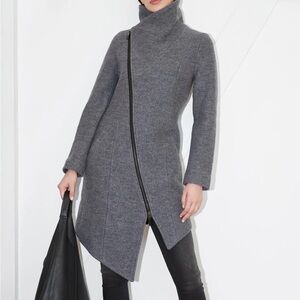 NWT Marcella New York Maren Wool Asymmetrical Coat